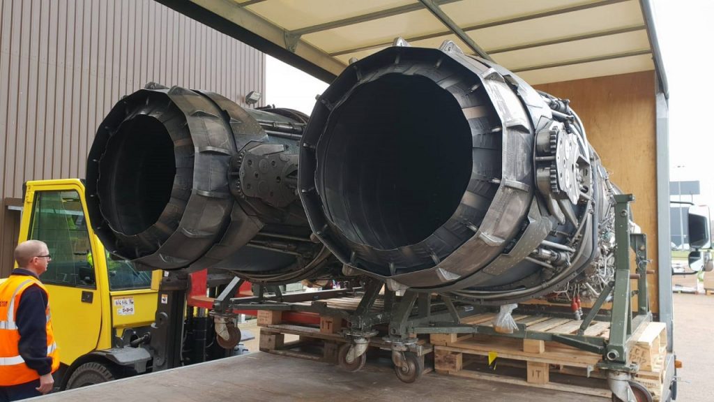 Collecting two RB199 engines from RAF Marham